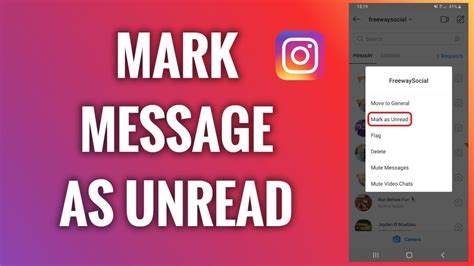 How To Mark A Message As Unread On Instagram Youtube