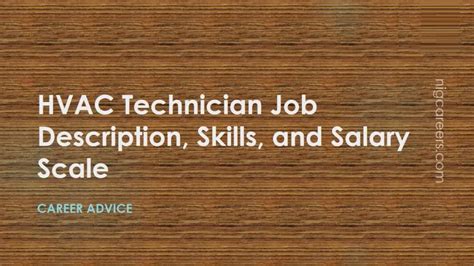 Hvac Technician Job Description Skills And Salary
