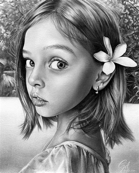 Portrait Pencil Drawing Girl By Grigo Draw Image Fullimage Pencil