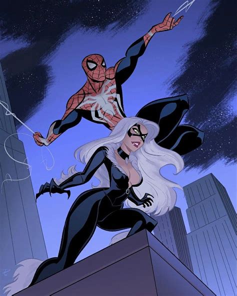On the prowl, swinging into action | Spider-Man and Black Cat • Immar
