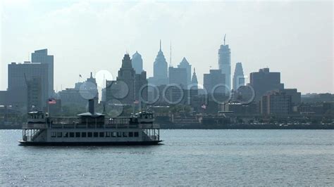 Viewing Philadelphia From New Jersey Stock Footage Youtube