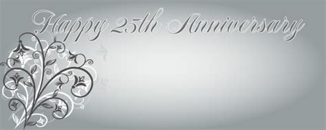 25th Anniversary Floral Personalised Banner Uk