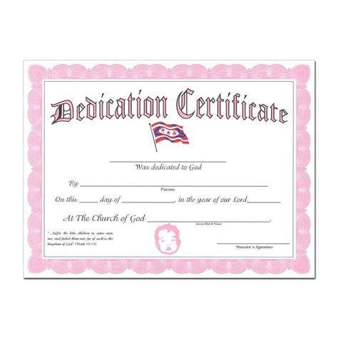 Baby Dedication Certificates Milaswesternscandinavia Intended For