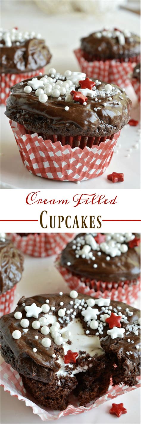 Cream filling recipe for cupcakes. Cream Filled Cupcakes - WonkyWonderful