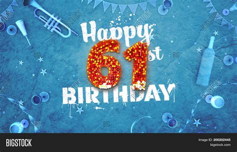Happy 61st Birthday Image And Photo Free Trial Bigstock