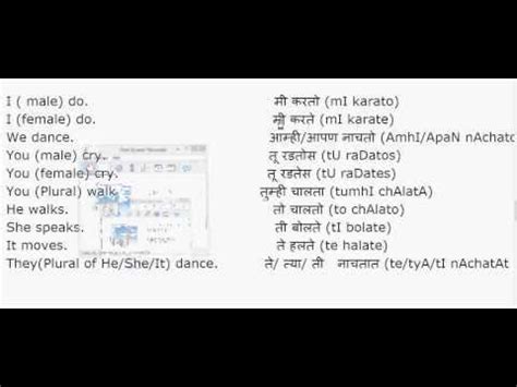 Simple Present Tense : Learn Marathi