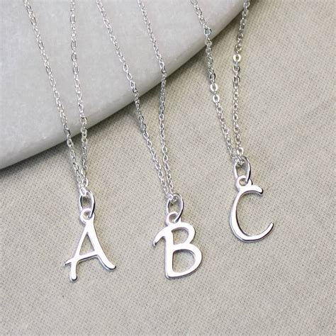 Sterling Silver Initial Necklace By Completely Charmed