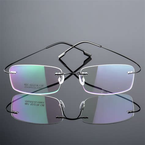 Ultra Light Memory Titanium Alloy Rimless Eyeglasses Frame High Quality Optical Glasses