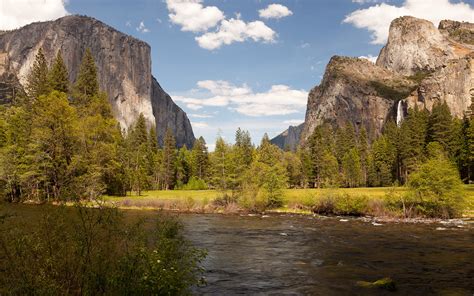 Fondos De Pantalla 1920x1200 Eeuu Parque Montañas Ríos Yosemite Picea