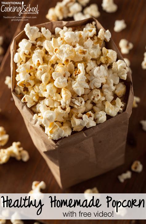 Healthy Homemade Popcorn Just Like The Theater With Free Video