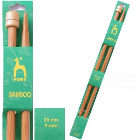 Pony Bamboo Knitting Needles 9mm X 33cm Craft And Hobbies From Crafty