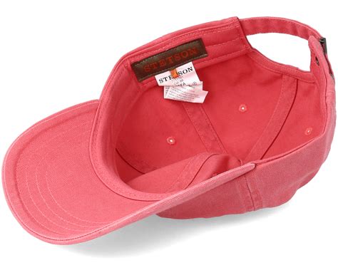 Baseball Cap Cotton Pink Adjustable Stetson Caps
