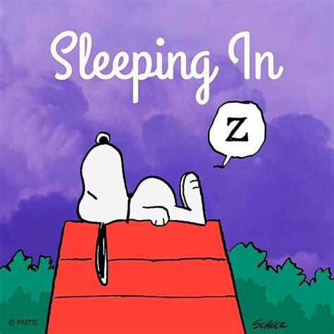Snoopy And The Peanuts Gang On Instagram “sleeping In On A Day Off