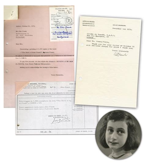 Sold Price 1000 Copies Of Anne Franks Diary Published With Letter