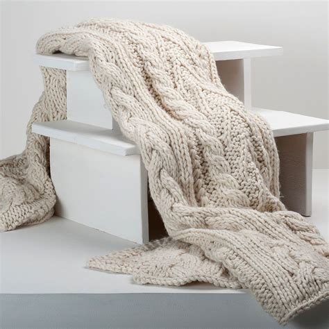 Our Knit Throw Has The Thickest Chunkiest Yarn Youve Ever Seen