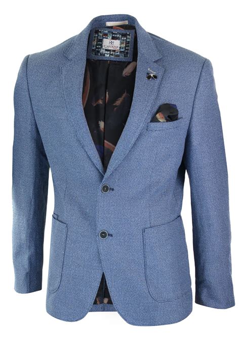 Mens Smart Casual Blue Waistcoat Blazer Sold Seperately Tailored Fit