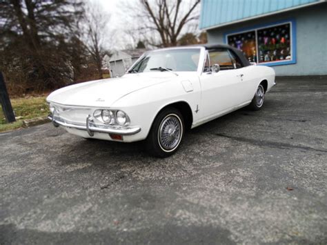 White 1965 Chevrolet Corvair Convertible 71265 Miles Classic