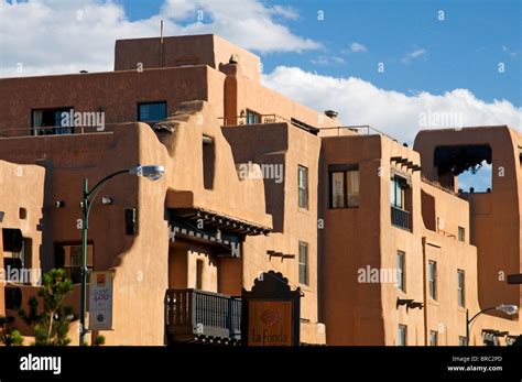 Santa Fe New Mexico Adobe Style Architecture Stock Photo Alamy