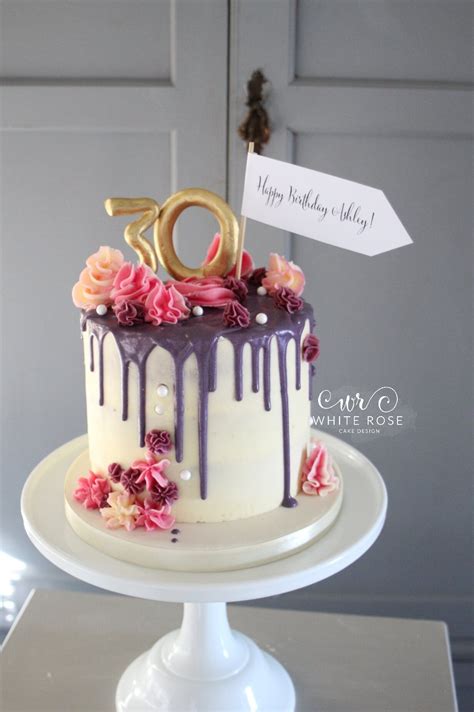 30th Drippy Birthday Cake By White Rose Cake Design 2 30th Birthday