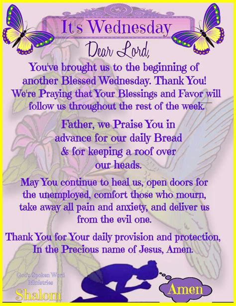 Pin By Roschelle On Daily Prayers Wednesday Prayer Dear Lord
