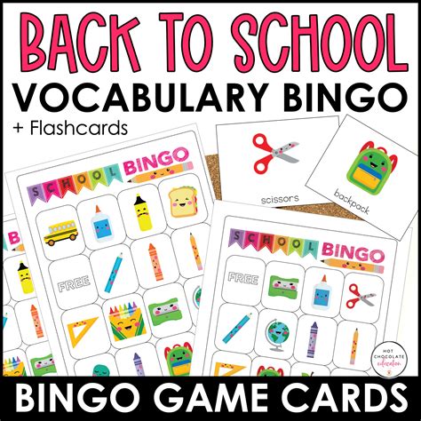 Vocab Bingo Cards