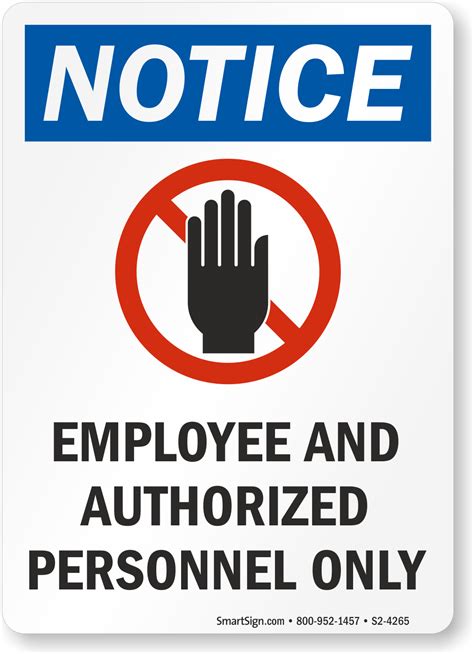 Authorized Personnel Only Sign Office Door Decoration Bsydesign