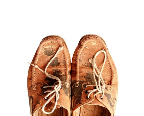 Vintage Dirty Shoes Isolated Stock Photo Image Of Hike Clothing