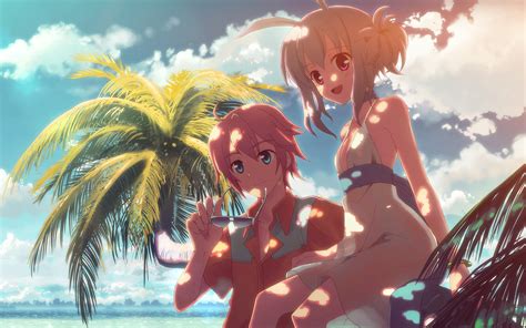 An28 Sea Anime Art Illust Fun Summer Vacation Flare Wallpaper