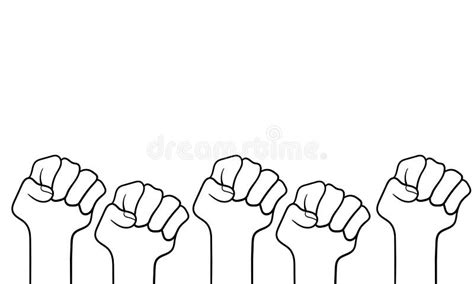 Hand Drawn Illustration Of A Clenched Fist 2 Stock Vector
