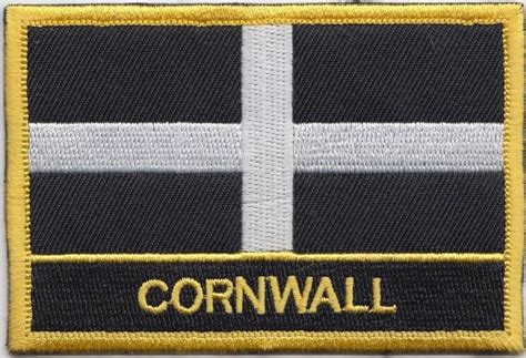 Cornwall Flag Embroidered Rectangular Patch