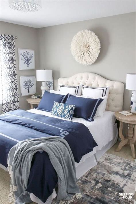 38 Impressive Coastal Bedroom Decorating Ideas Blue Bedroom Decor