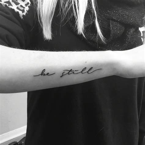 Be Still Tattoo Psalms 4610 Be Still And Know That I Am God I Will