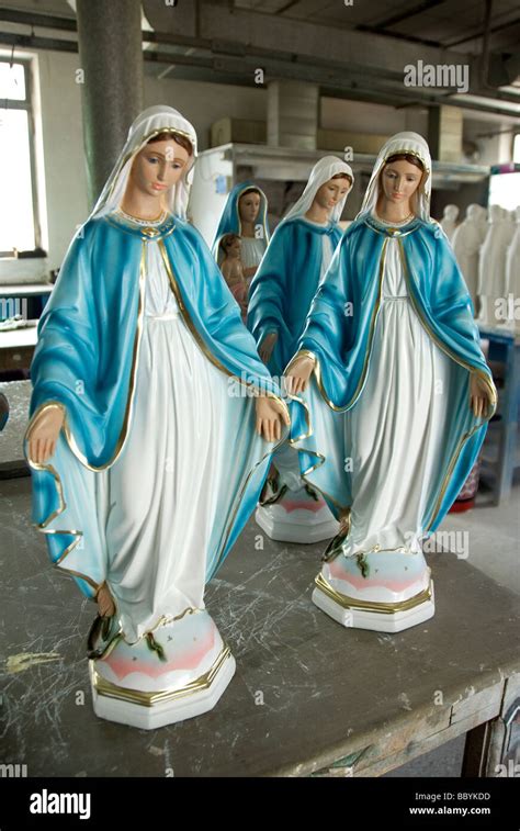 Painted Statues Of The Virgin Mary The Main Industry In The Tiny Town