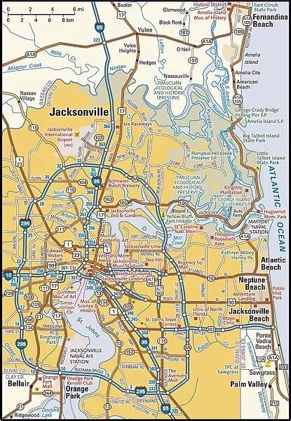 Jacksonville Area Map Our Beautiful Pictures Are Available As Framed