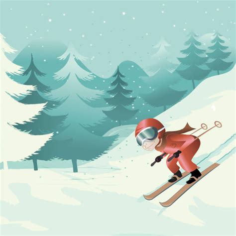 Ski Slope Clip Art Vector Images And Illustrations Istock