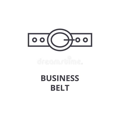 Business Belt Line Icon Outline Sign Linear Symbol Vector Flat