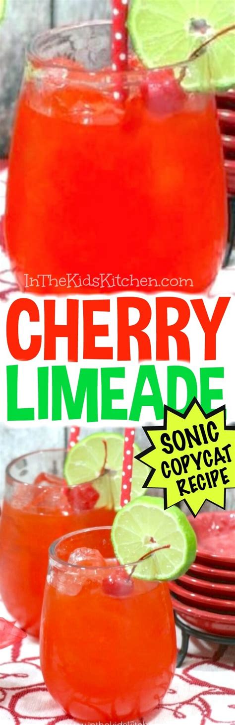 Copycat Sonic Cherry Limeade In The Kids Kitchen