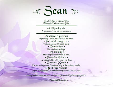 Sean Meaning Of Name