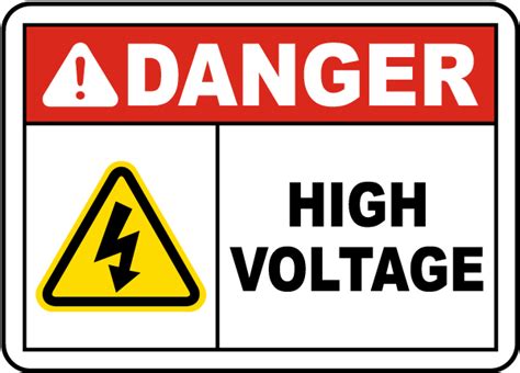 Danger High Voltage Label E3368l