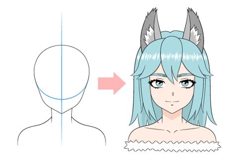 How To Draw Anime Wolf Girl Step By Step Animeoutline