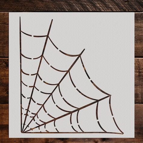 Spider Web Stencil Reusable Spider Web Stencil Art Etsy
