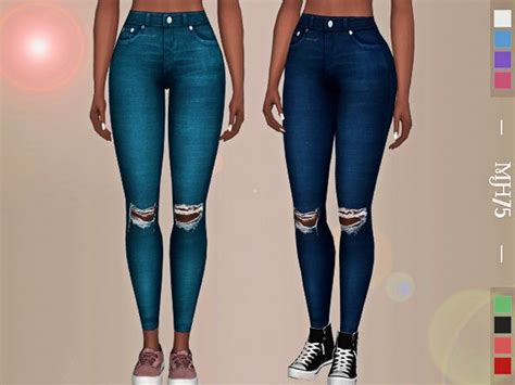 Margeh 75s S4 Petra Ripped Jeans Ripped Jeans Sims 4 Clothing Sims 4