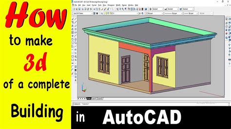 Autocad 3d House Modelling Making Complete 3d House Using Autocad Easy