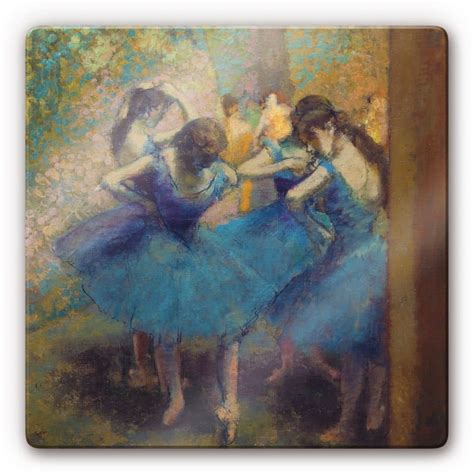 Degas The Blue Dancers Glass Art Wall