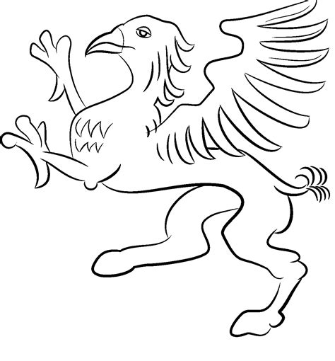 Griffin Traceable Heraldic Art