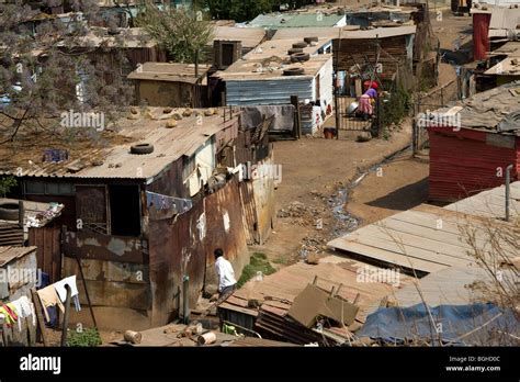 Shantytown In Soweto Johannesburg South Africa Africa Stock Photo