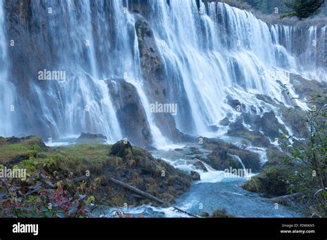 Nuorilang Waterfall Jiuzhaigou National Park Sichuan Province China
