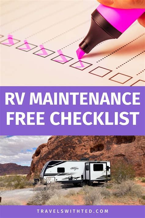 Free Rv Maintenance Checklist 13 Important Tasks Rv Maintenance