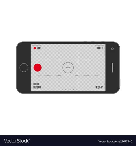 Mobile Phone Record Frame Camera Royalty Free Vector Image