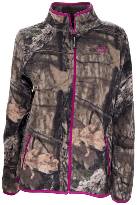 Trailcrest Womens C Max Full Zip Polar Fleece Jacket Mossy Oak Camo